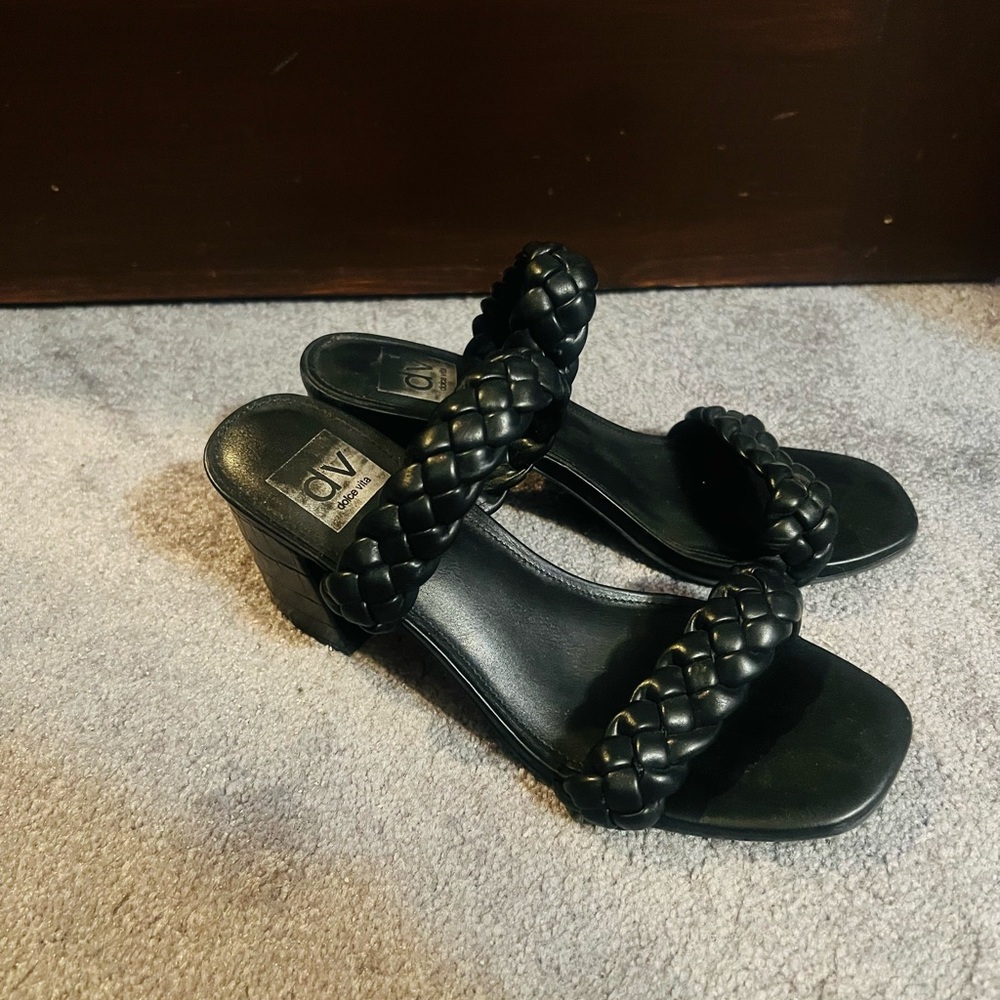 Dolce Vita Black Braided Women's Sandals